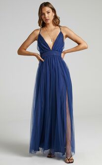 Tell Me Lies Dress in Navy Tulle