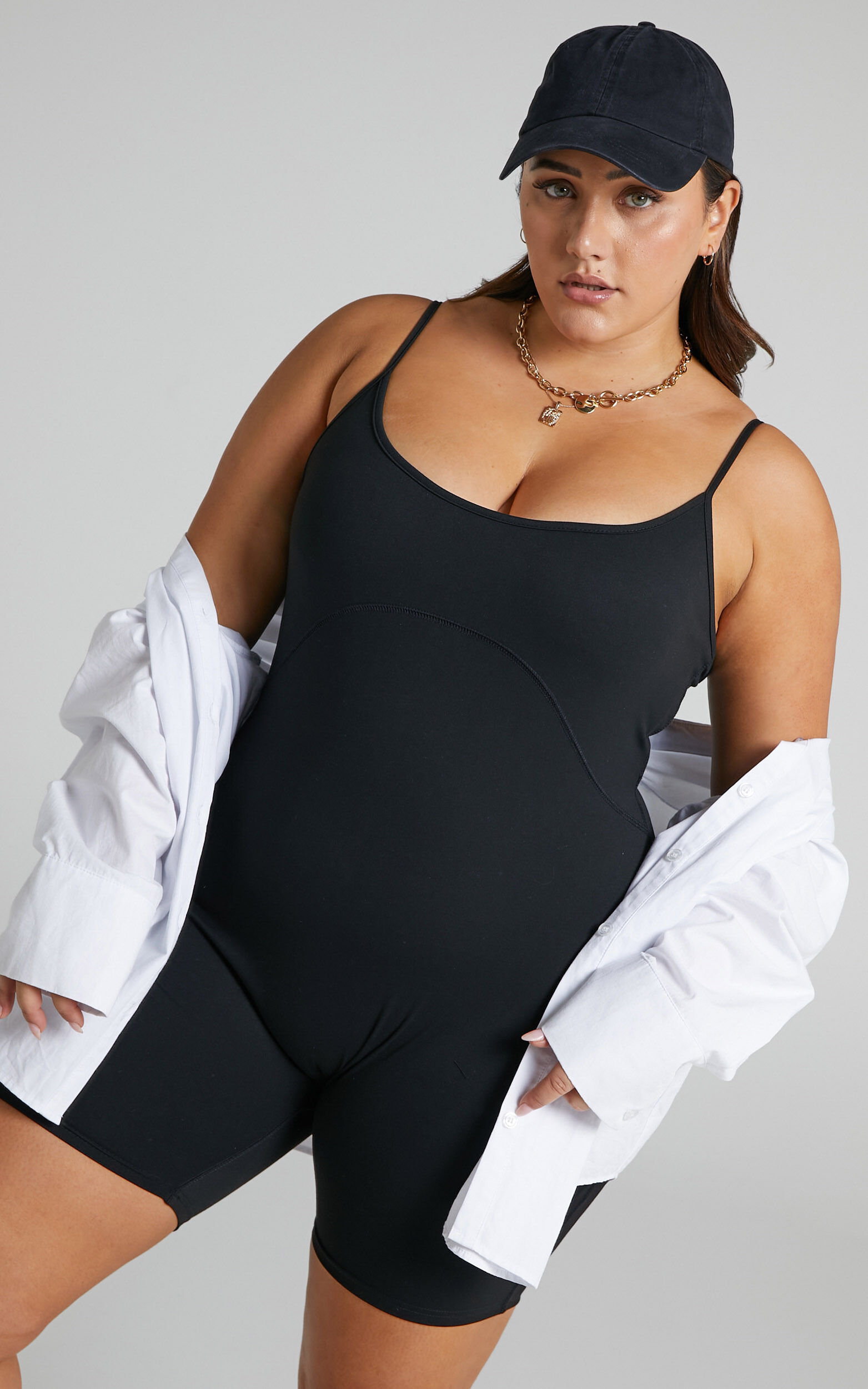 Adorlee Bodysuit in Jersey in Black - 06, BLK1, super-hi-res image number null