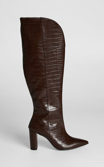 Therapy - Ginny Boots in Chocolate Croc