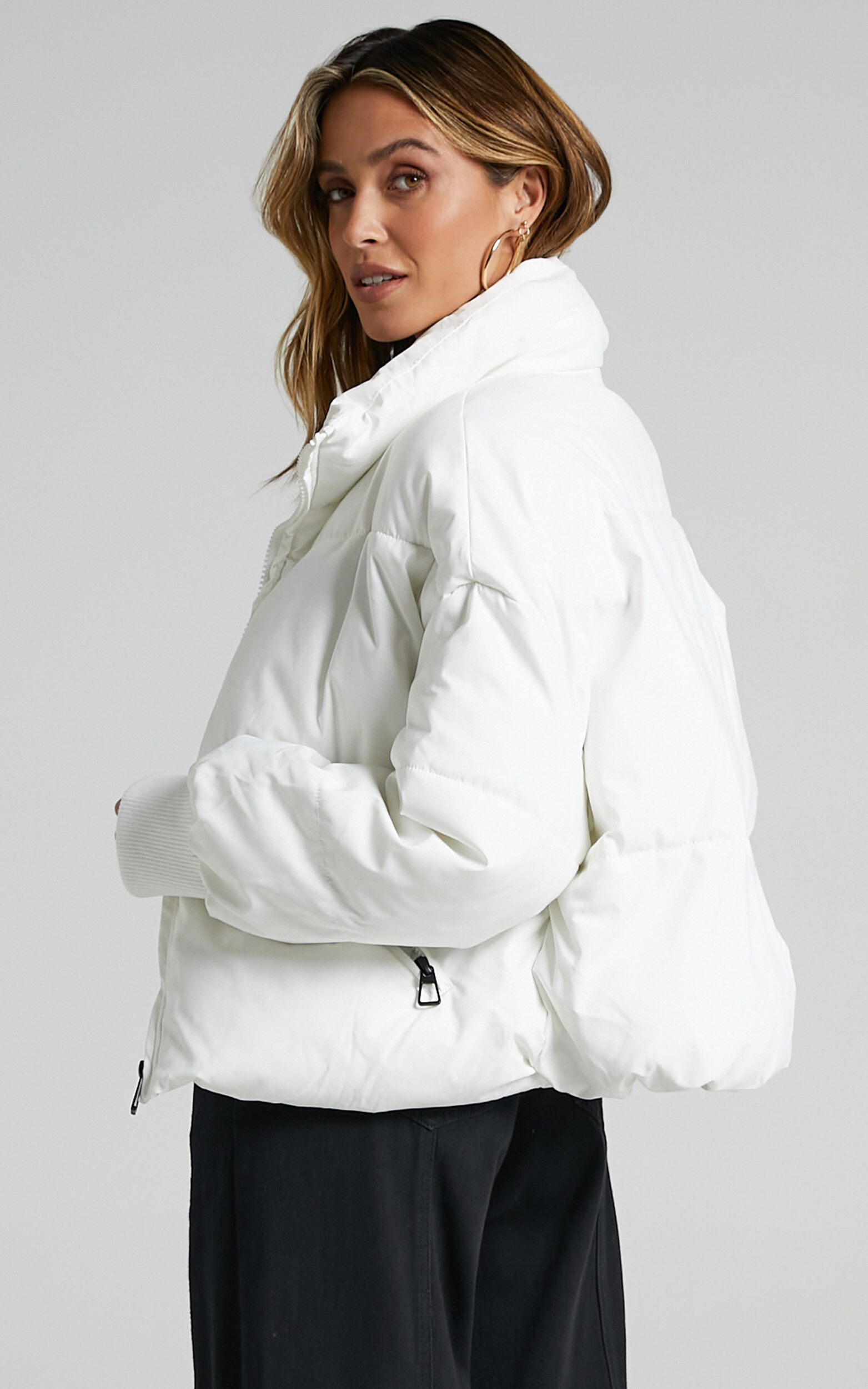 Windsor Jacket - Puffer Jacket in White | Showpo