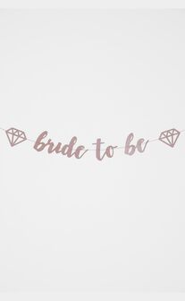 Bride To Be Banner in Pink