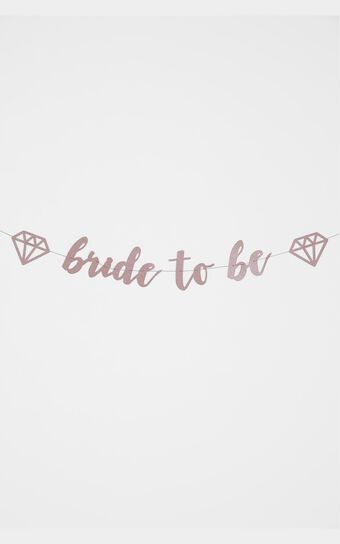 Bride To Be Banner in Pink