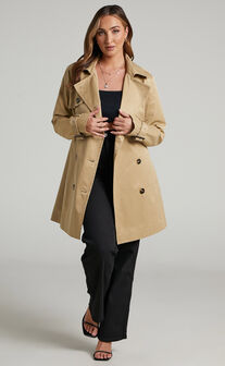 Khiery Trench Coat in Camel