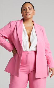 Hermie Blazer - Single Breasted Blazer in Pink