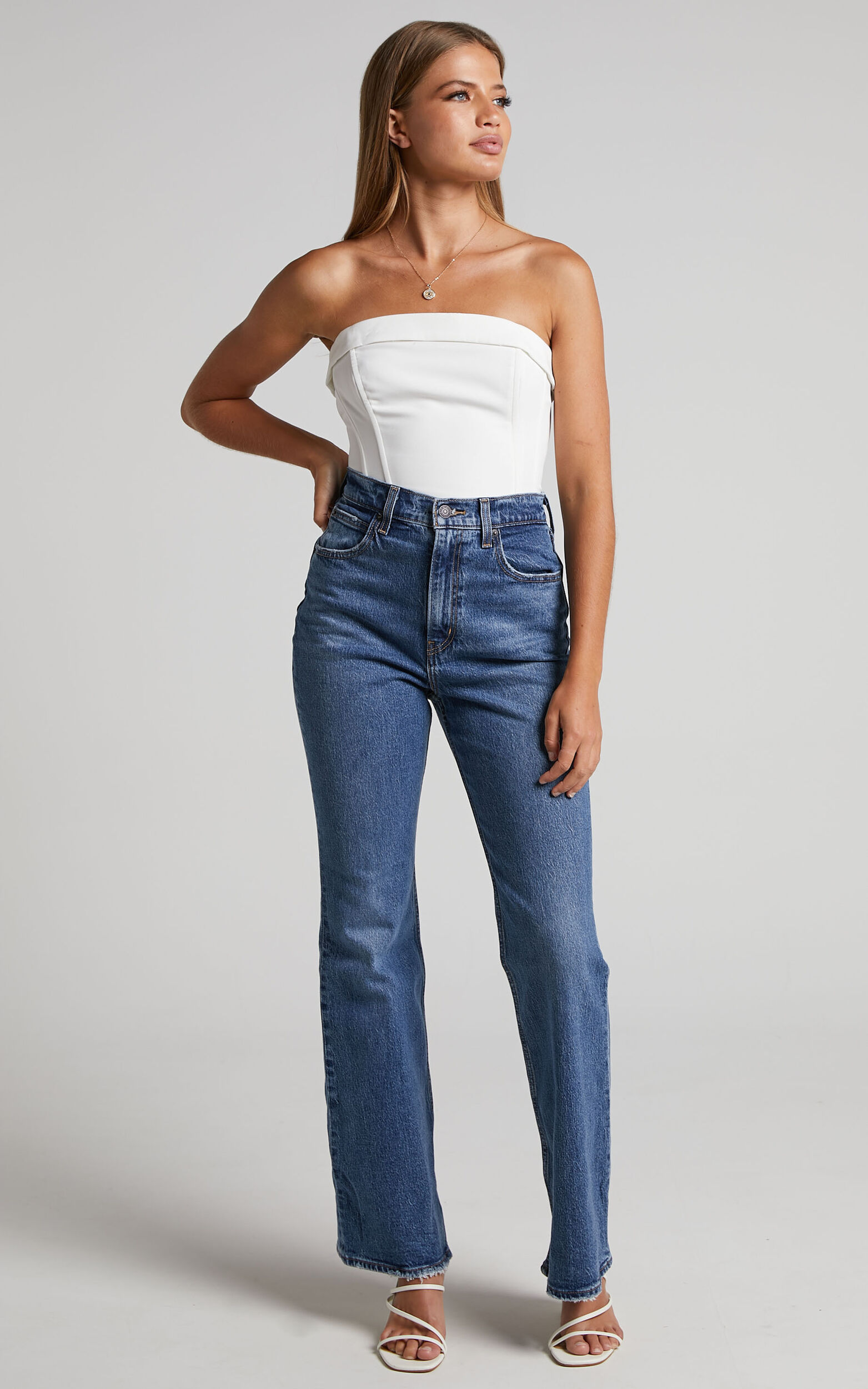 Levi's - 70s High Flare Jeans in SONOMA STEP - 06, BLU1