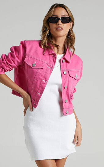 Eerika Jacket - Denim Jacket in Pink