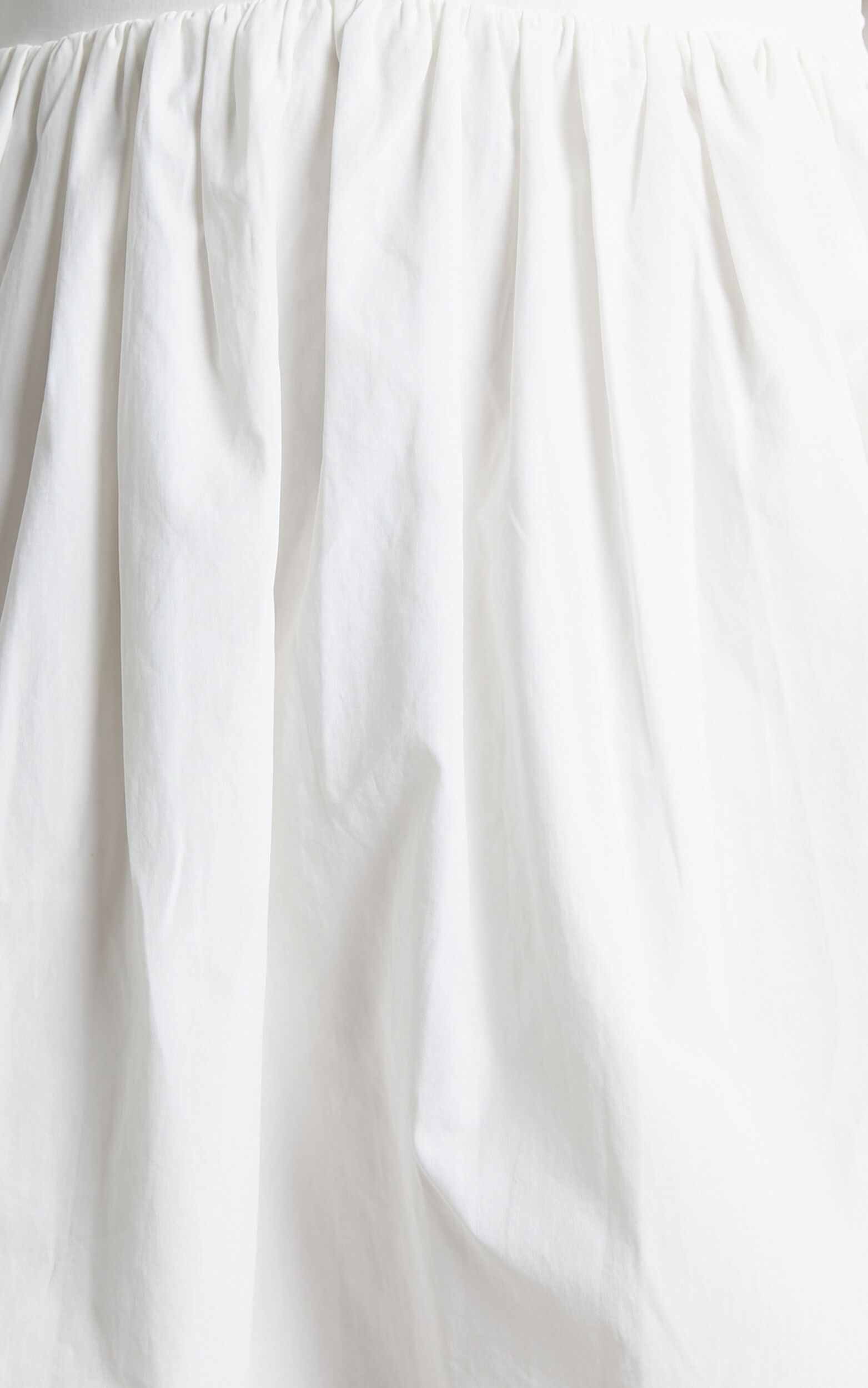 Zandra Puff Sleeve Poplin Mini Dress in White | Showpo USA