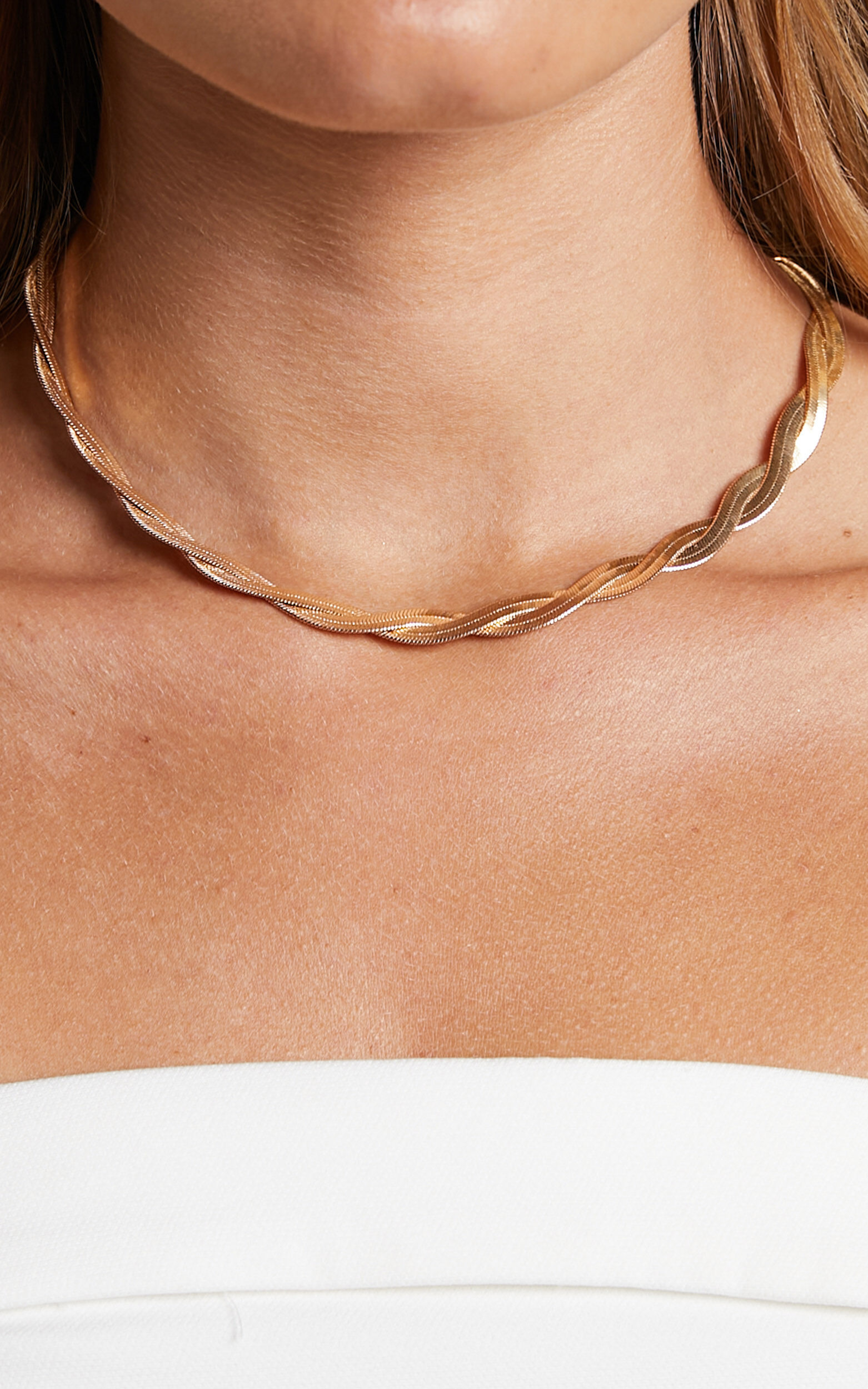Saeth Twisted Snake Chain Necklace in Gold - NoSize, GLD1, super-hi-res image number null