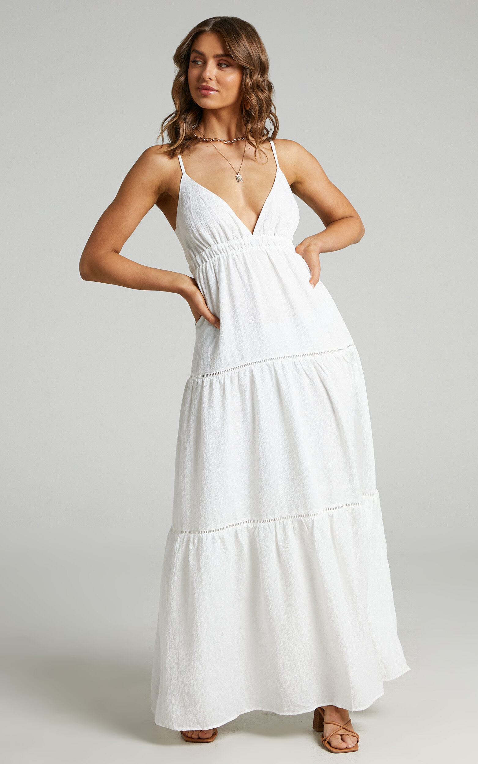 Alexandrina Maxi Dress in White | Showpo
