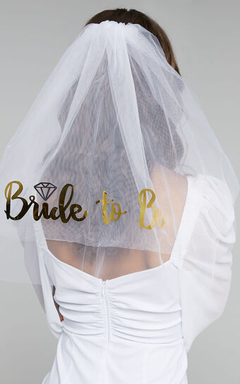 Bride to Be Veil in White