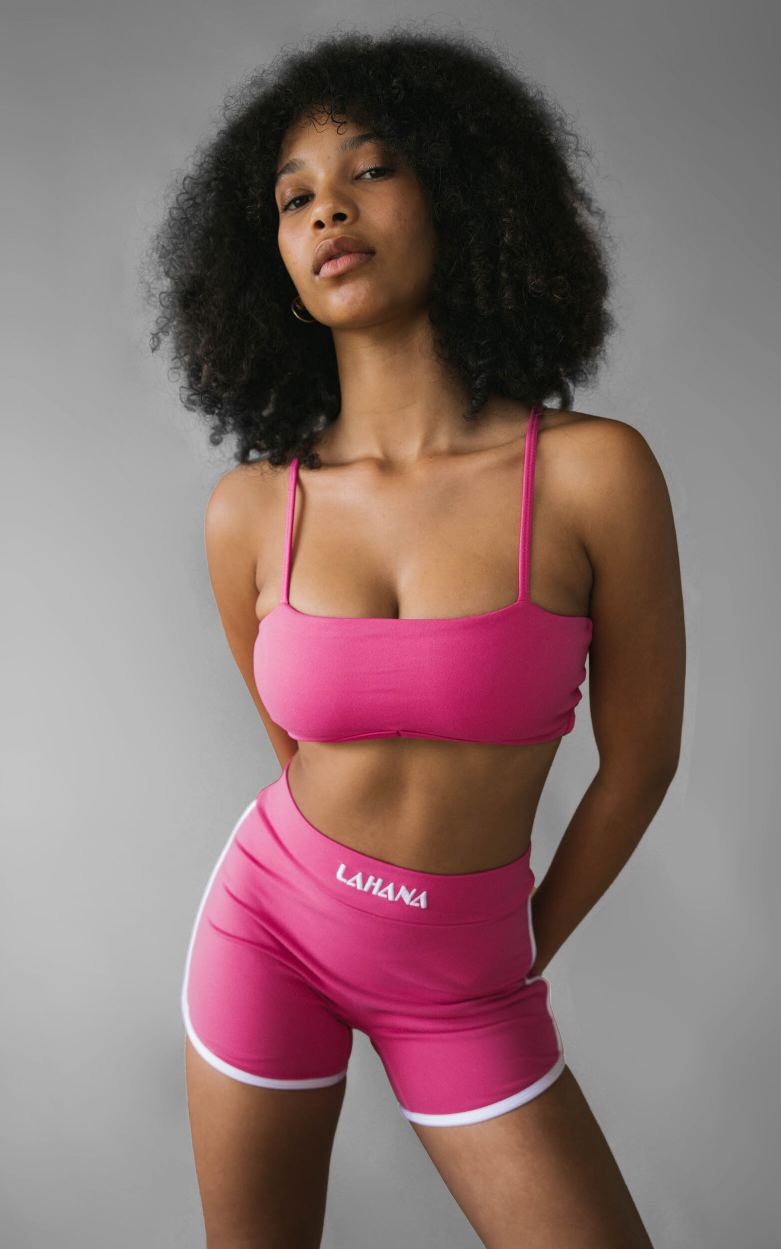Lahana - Zadie Biker Shorts in Dragonfruit Pink - L, PNK1