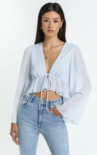 Dance It Out Top in Sky Blue