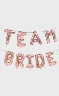 Team Bride Balloon Banner in Pink