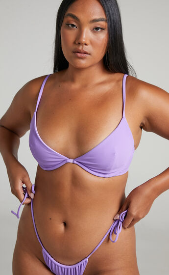 VDM The Label - Heidi Rib Bikini Top in Lilac