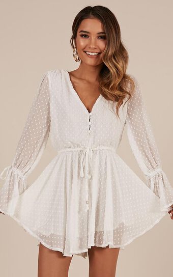 In Your Heart Playsuit In White