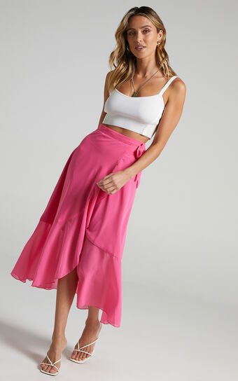 Add To The Mix Skirt in Hot Pink