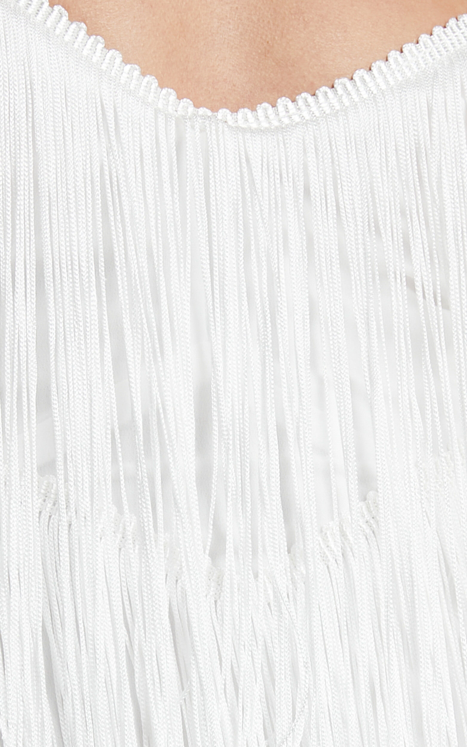 Siofra Mini Dress - Zig Zag Fringe Dress in White | Showpo