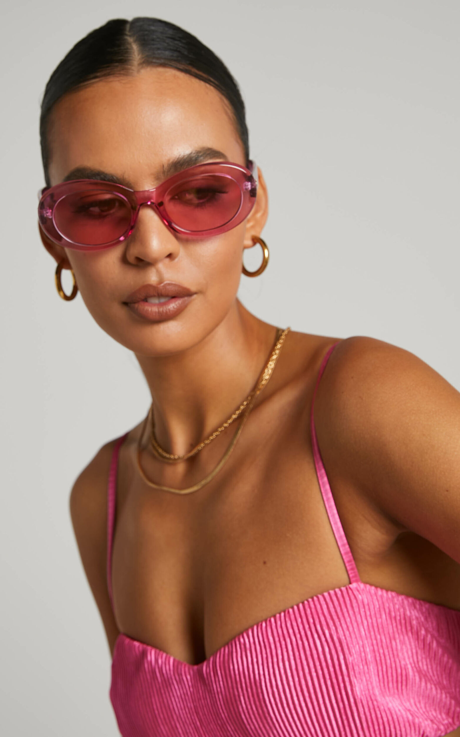 Peta and Jain - Willow Sunglasses in Crystal Magenta Frame / Magenta Tint Lens - NoSize, PRP1