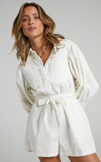 Aoko Playsuit in White