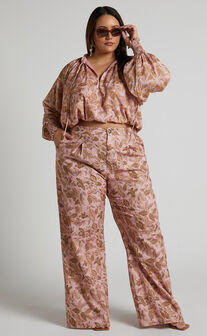 Amalie The Label - High Waisted Viola Tailored Pant in Vahala Print