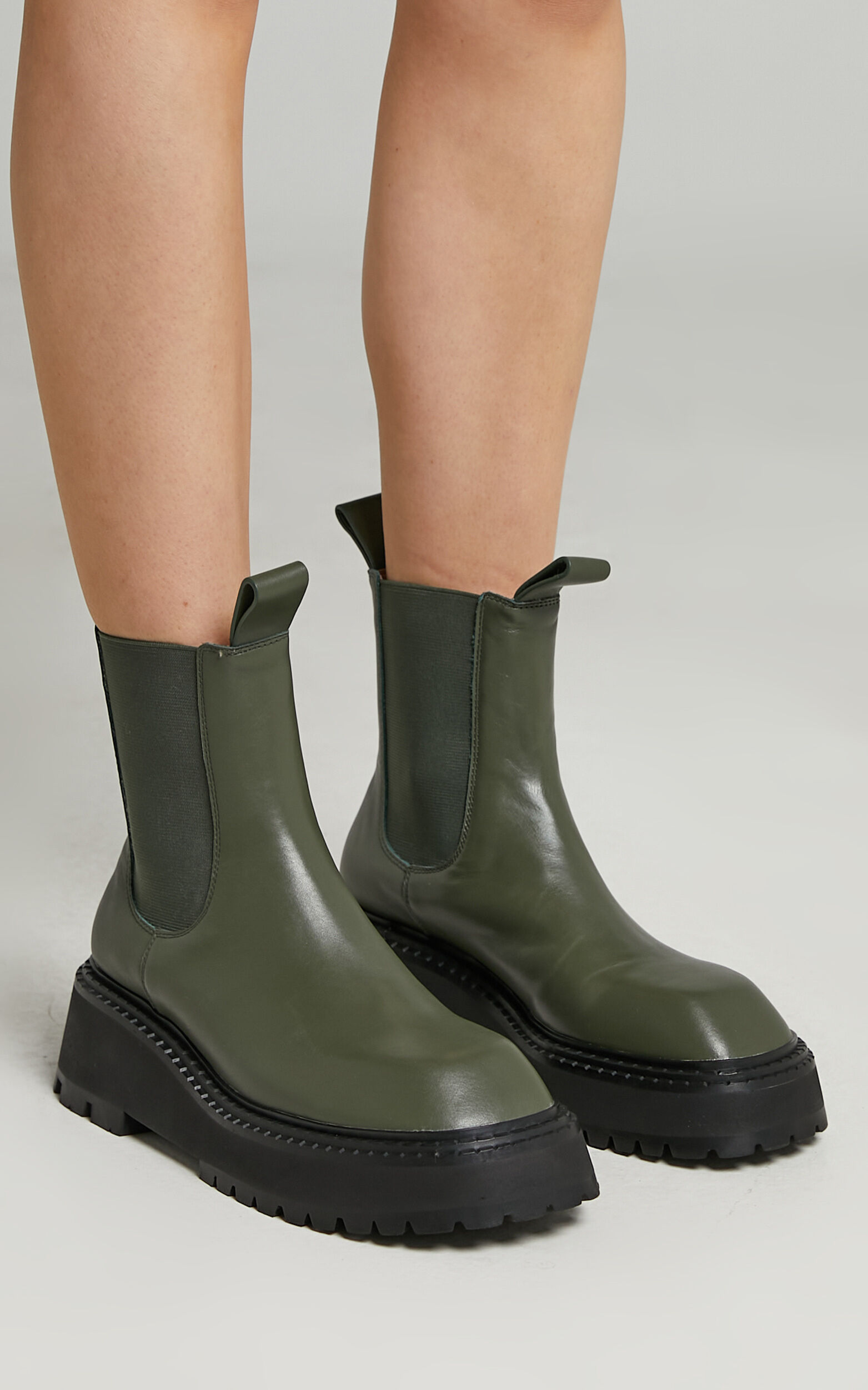 Alias Mae - Tess Boots in Olive Leather - 10, GRN1, super-hi-res image number null