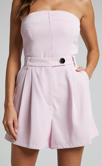 Mhina Pleated Front Shorts in Pink