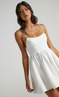 You Got Nothing To Prove A-line Mini Dress in White
