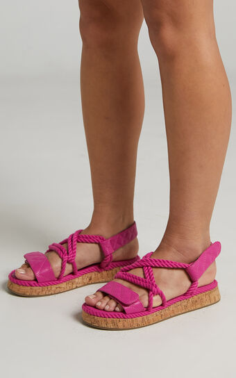 Public Desire - Miami Sandals in Pink Rope
