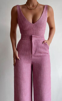 Adelaide Two Piece Wide Leg Set in Pink