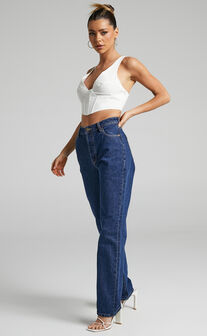 Rolla's - CLASSIC STRAIGHT JEAN in ORGANIC VINTAGE BLUE