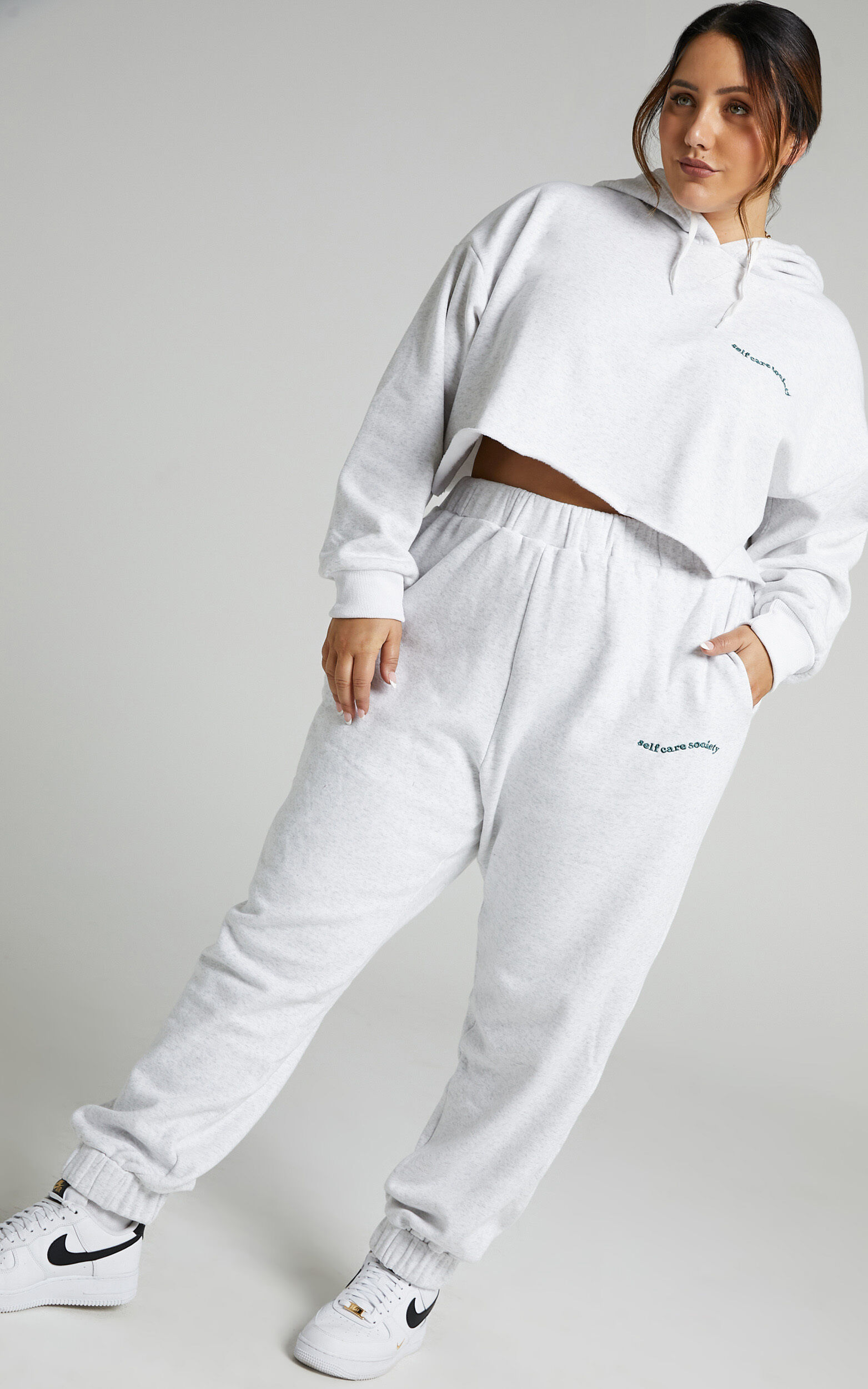 Sunday Society Club - Maddie Sweatpants in White Marle - 04, WHT6, super-hi-res image number null