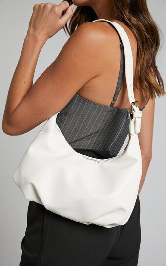 Jenessa Bag - Pouch Shoulder Bag in White