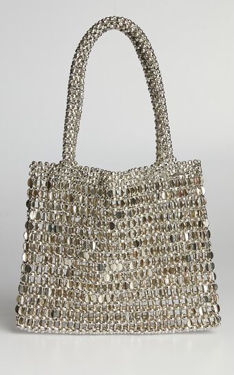 Wenny Embellished Bag in Silver