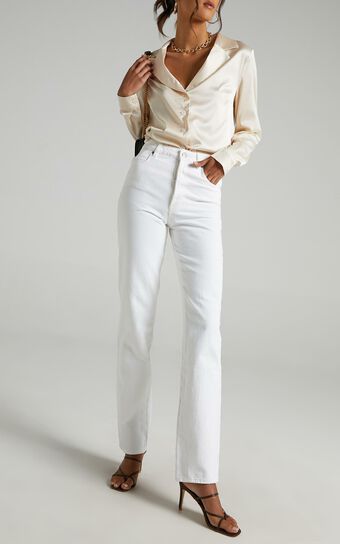 Rolla's - Classic Straight Jean in Vintage White