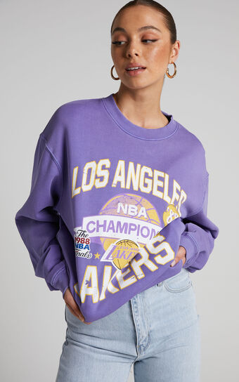 Mitchell & Ness - LA Lakers Team History Crew in Faded Purple