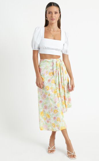 Valley Skirt in Linear Floral
