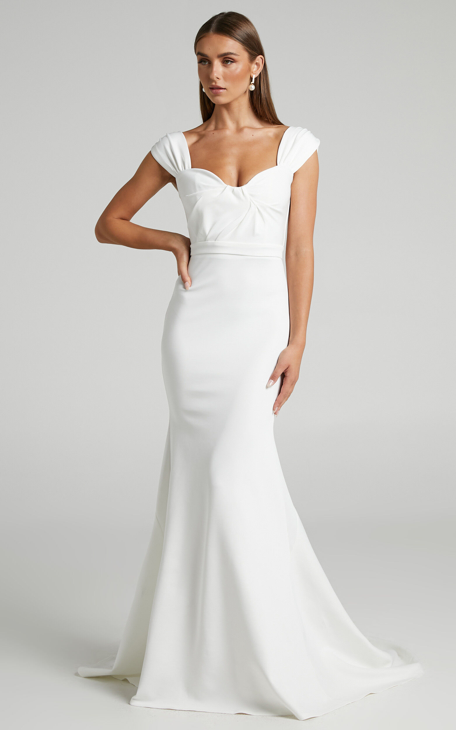 Courtlyn Bridal Gown - Tuck Detail Sweetheart Gown in Ivory