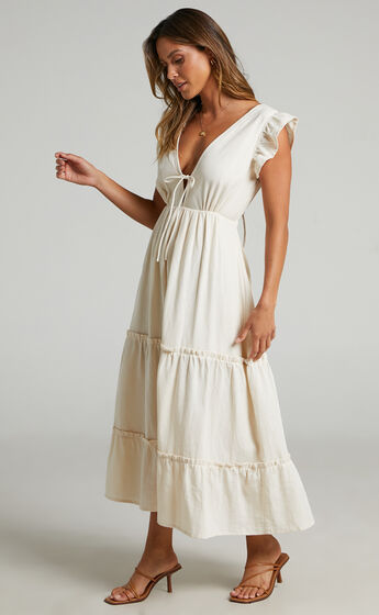 Rue Stiic - Bonnie Maxi Dress in Pearl White