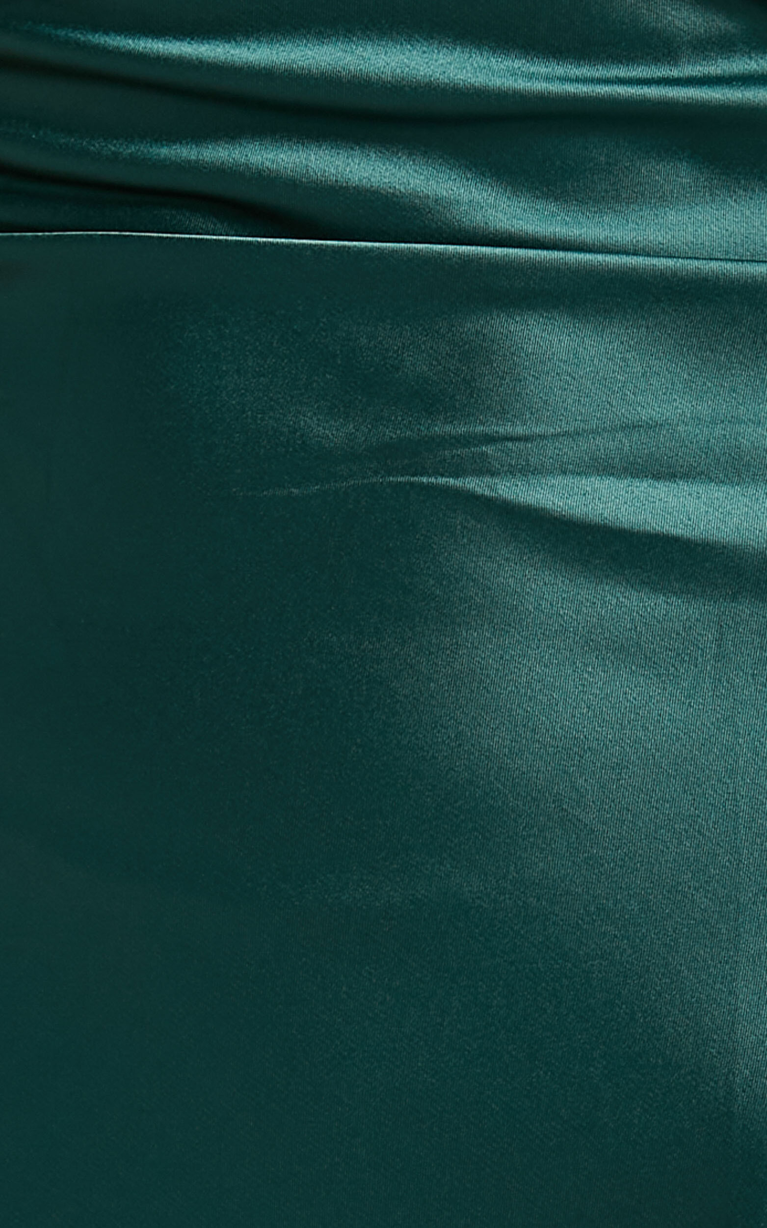 Gelleia Tie Back Midi Dress in Green Satin | Showpo USA