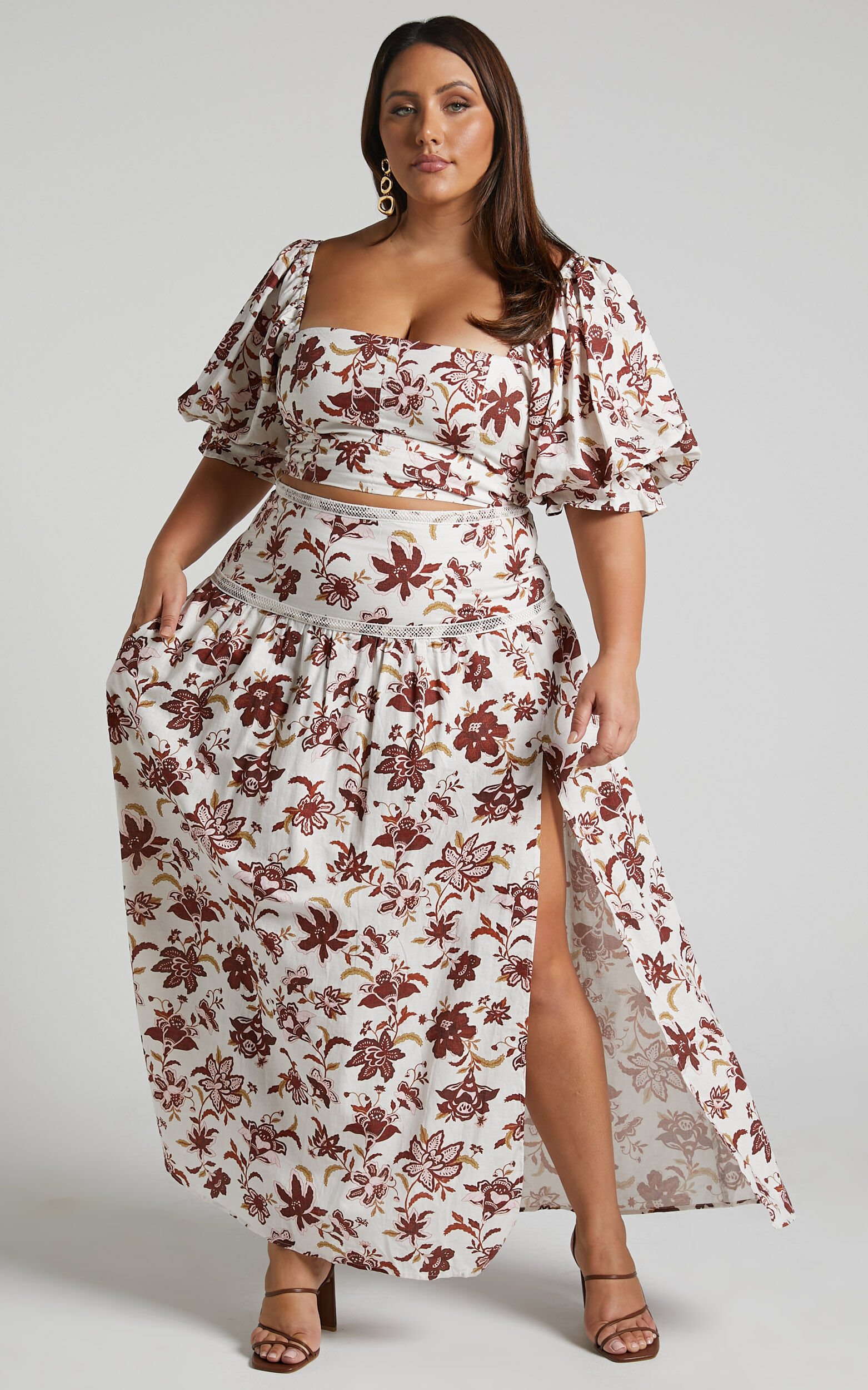 Amalie The Label - Rosabel High Waisted Maxi Skirt in Luca print | Showpo