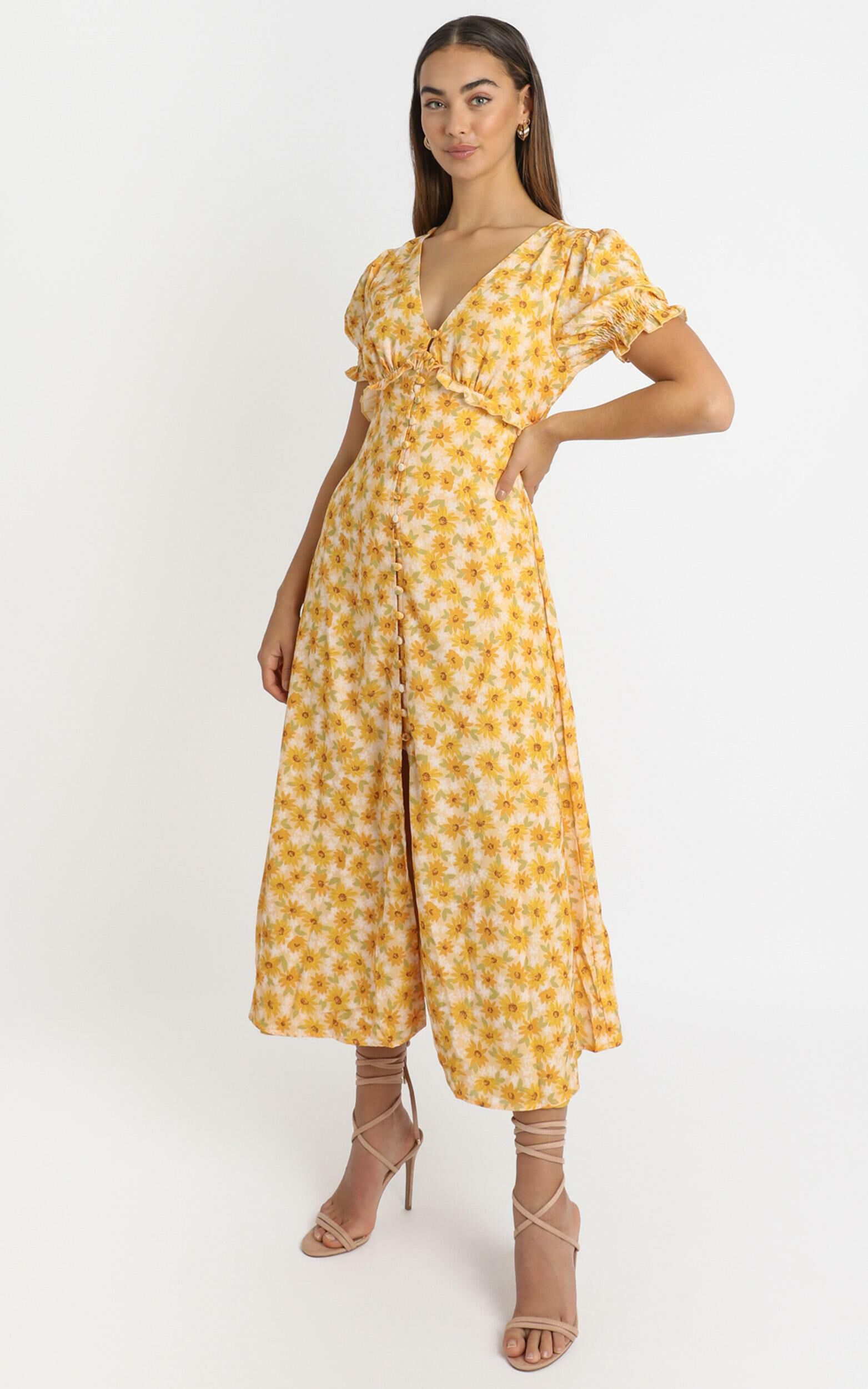 Our Paradise Dress in sunflower print | Showpo USA
