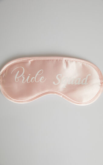 Bride Squad Eye Mask in Pink