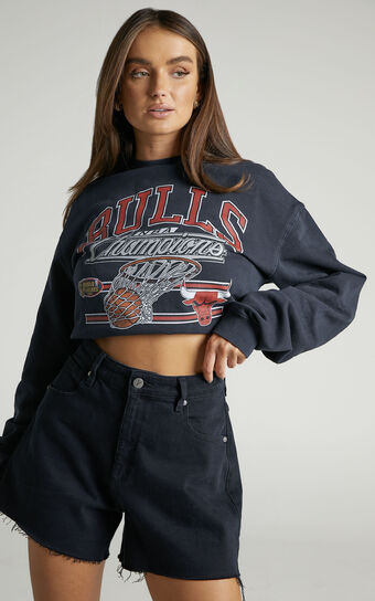 Mitchell & Ness - Chicago Bulls Hoop Crew in Faded Black