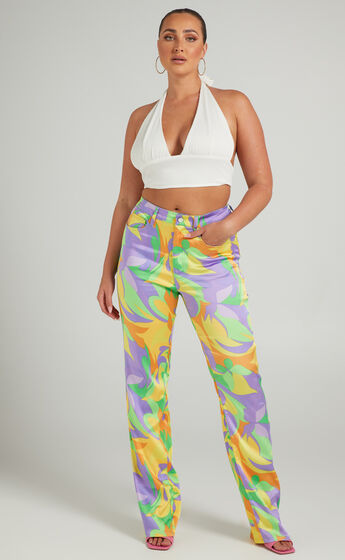 Danielle Bernstein - Saved By The Bell Ankle Flare Pants in Multi