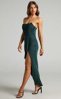 Nora Corset Detailing Dress in Emerald