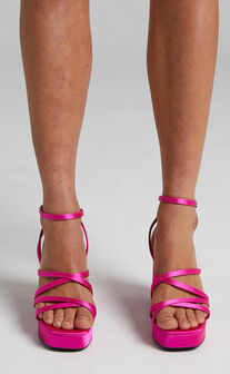 Therapy - Ada Heels in Pink Satin