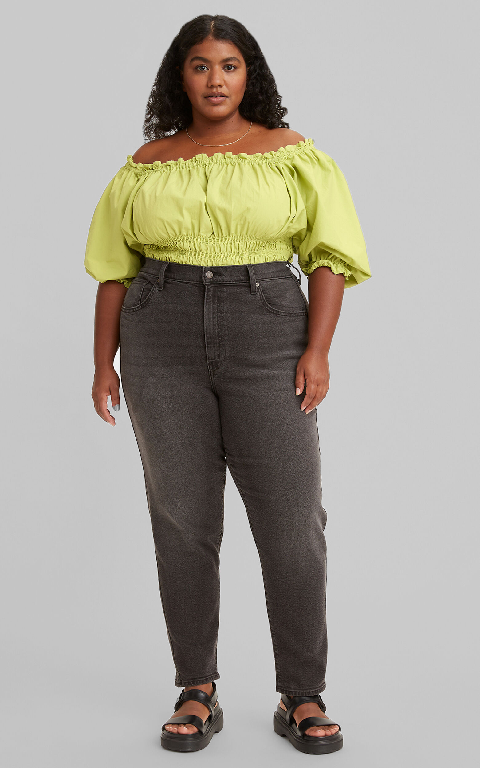 Levi's Curve - High Waisted Mom Jean in Say No Go - 16, BLK1, super-hi-res image number null
