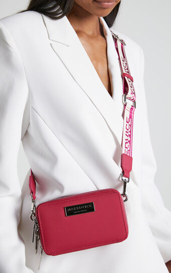 Nakedvice - The Lexie Bag in Magenta / Silver