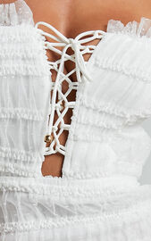 Jordanne Maxi Dress - Mesh Textured Dress in White | Showpo USA
