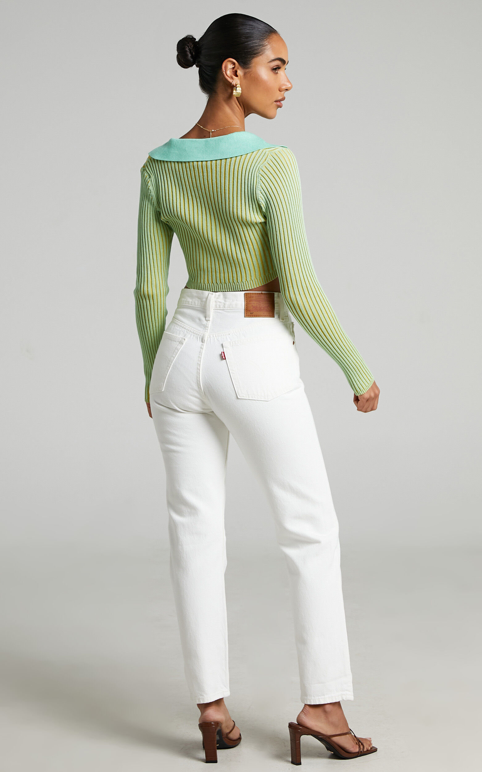 Levi's - 501 Original Cropped Jean in Come Clean - 06, WHT1, super-hi-res image number null